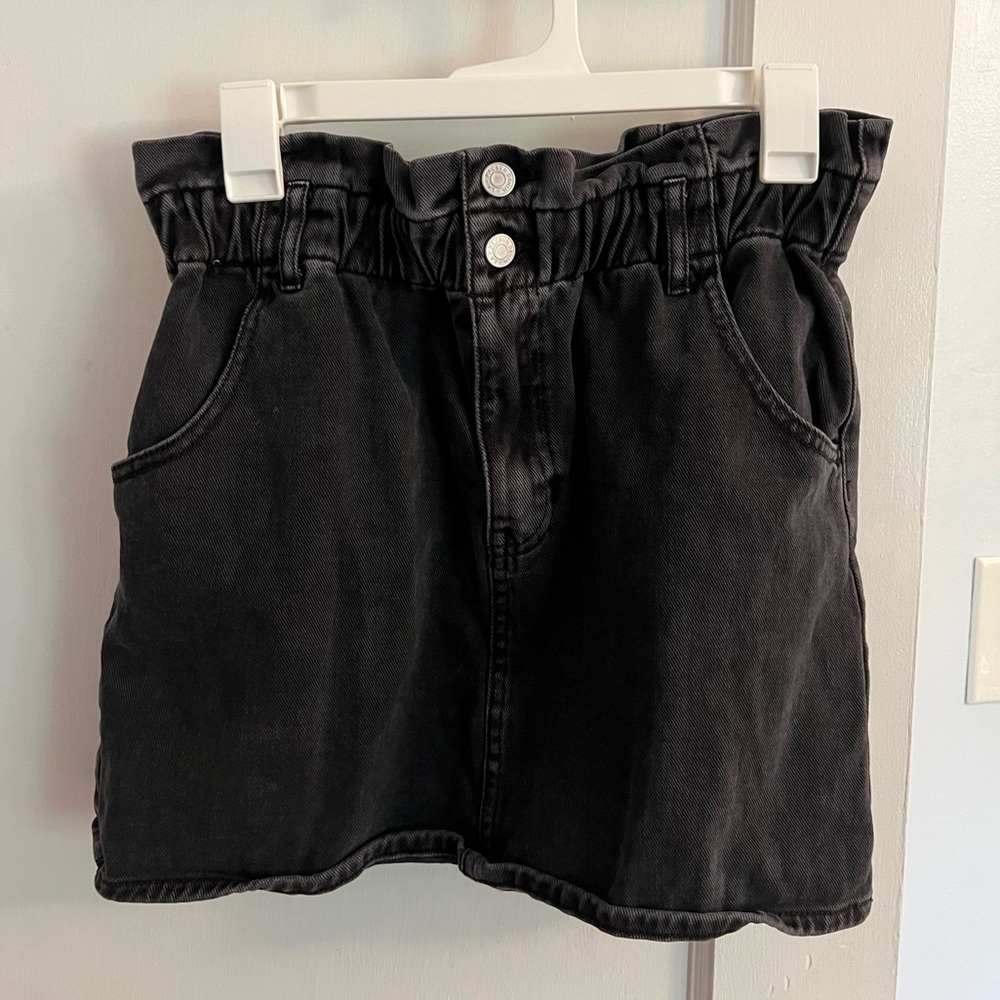 black jean skirt